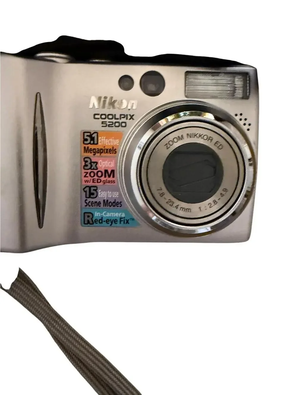 Nikon Coolpix 5200 5.1MP Digital Camera + Battery SD Charger & Case Tested